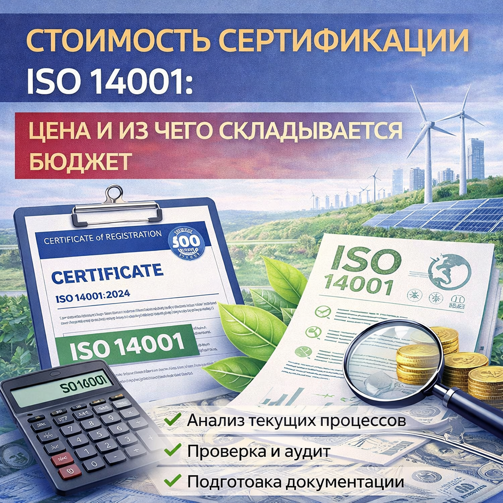 Стоимость сертификации ISO 14001: цена и из чего складывается бюджет