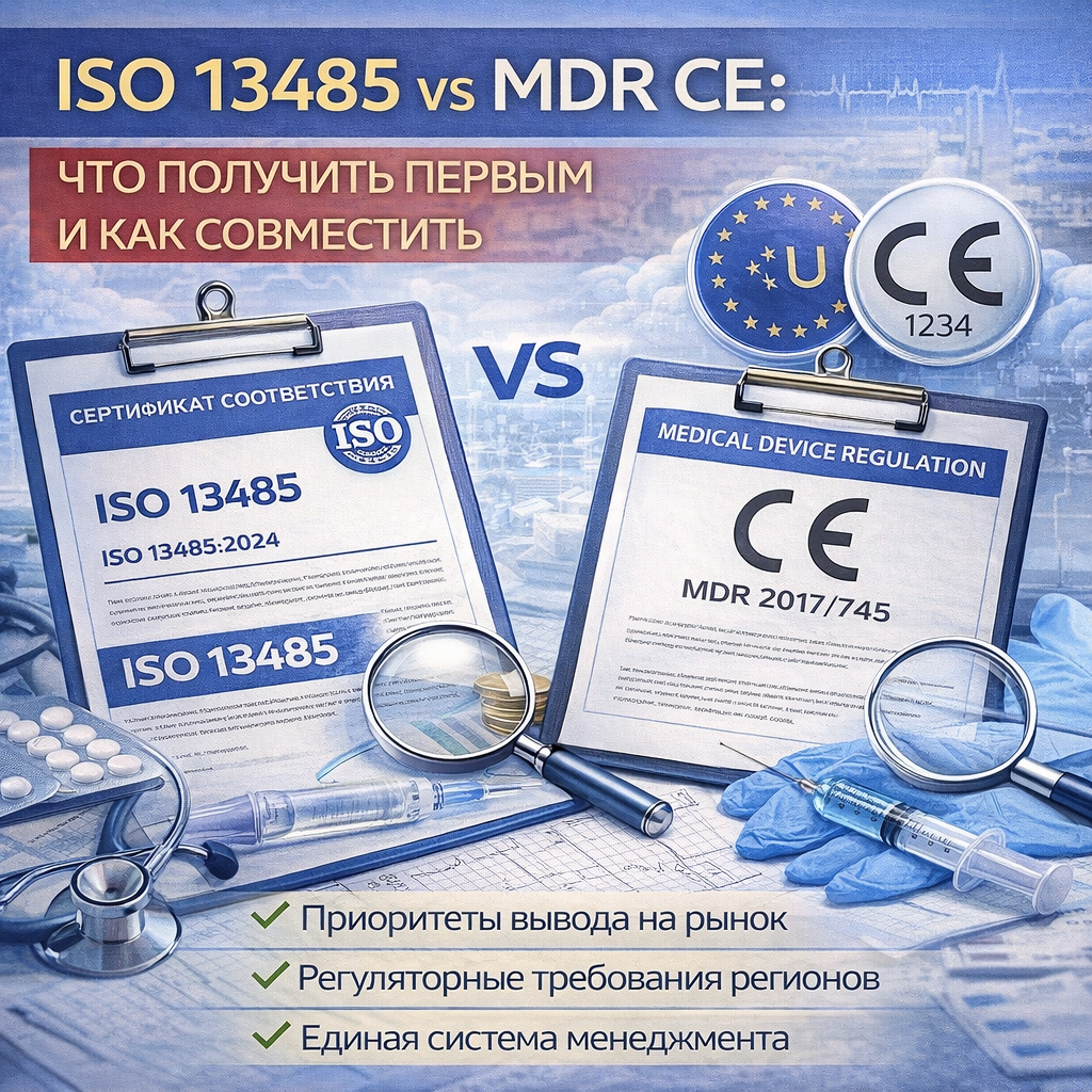 ISO 13485 vs MDR CE: что получить первым и как совместить
