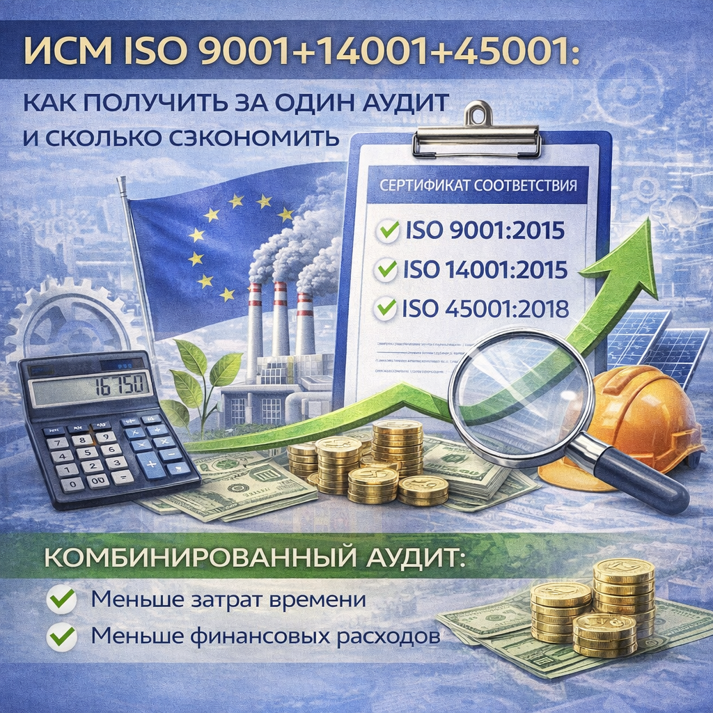ИСМ ISO 9001+14001+45001: как получить за один аудит и сколько сэкономить