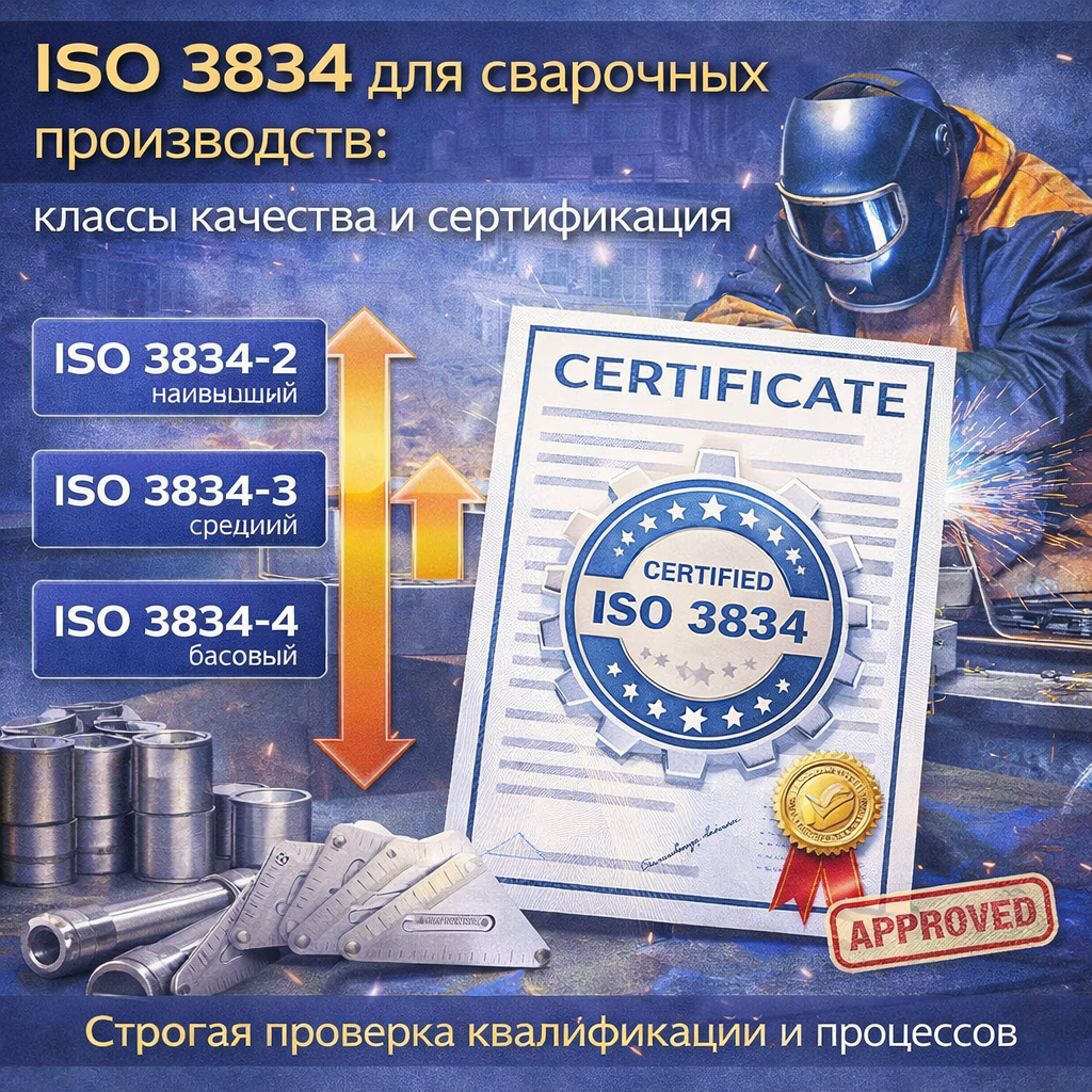 ISO 3834 для сварочных производств: классы качества и сертификация