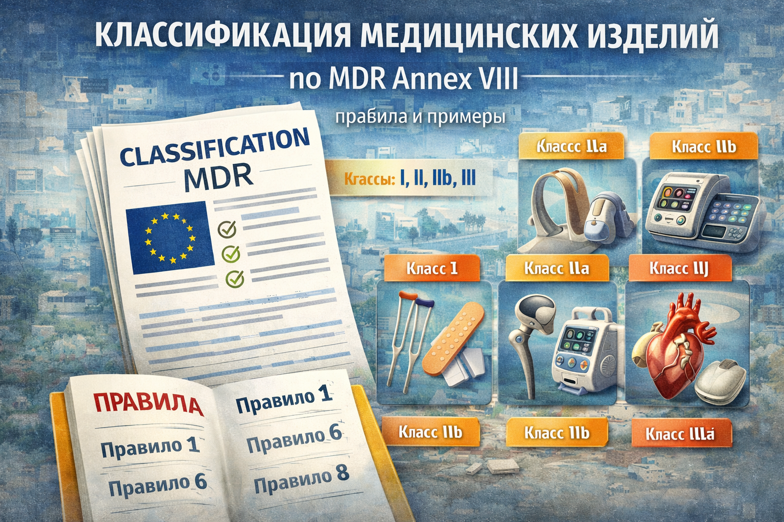 Классификация медицинских изделий по MDR Annex VIII: правила и примеры