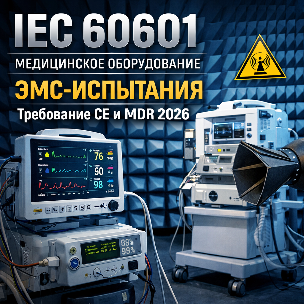 IEC 60601 для медицинского оборудования: ЭМС-испытания как требование CE и MDR 2026
