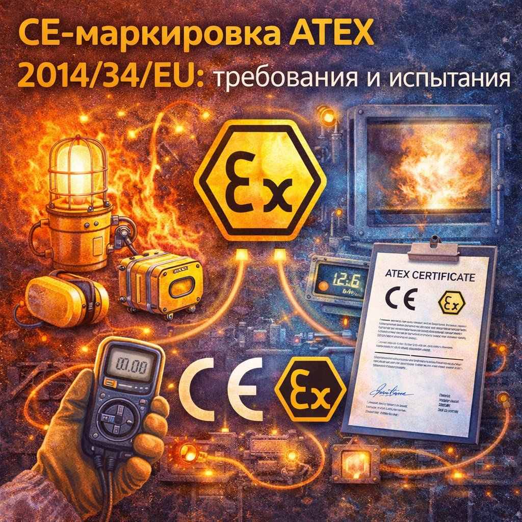 CE-маркировка ATEX 2014/34/EU: требования и испытания
