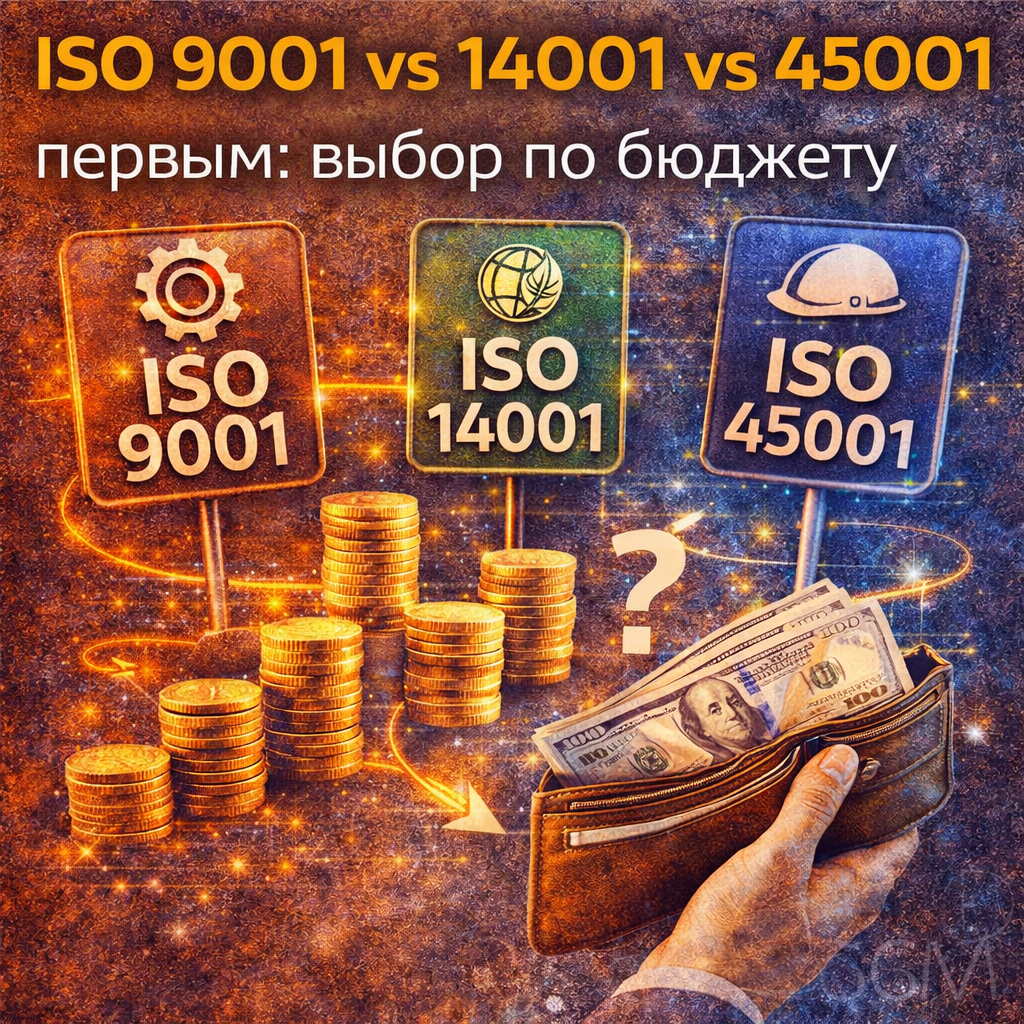 ISO 9001 vs 14001 vs 45001 первым: выбор по бюджету