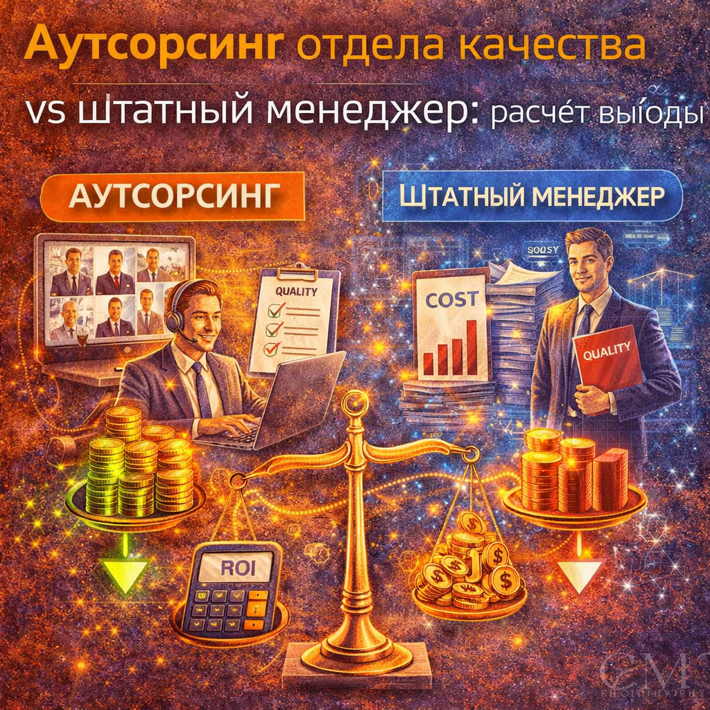 Аутсорсинг отдела качества vs штатный менеджер: расчёт выгоды