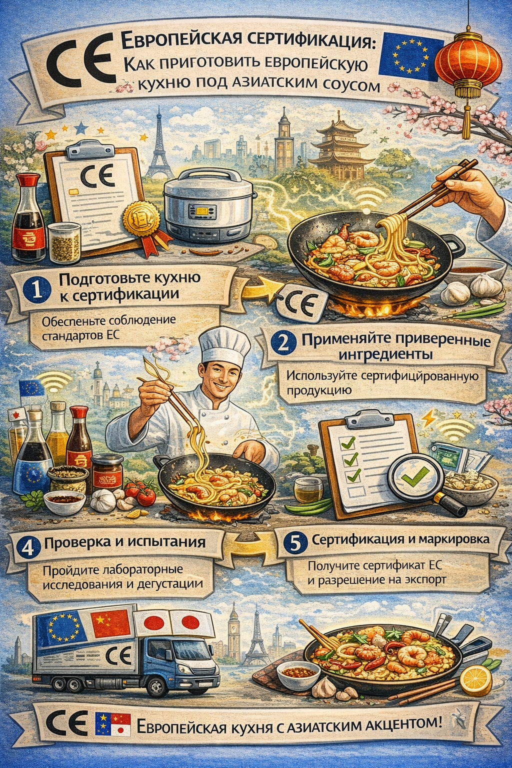 Европейская сертификация: как приготовить европейскую кухню под азиатским соусом