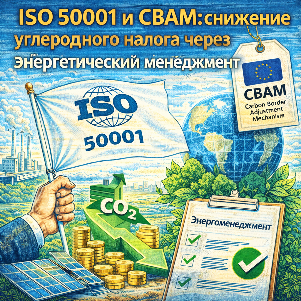 ISO 50001 и CBAM: снижение углеродного налога через энергетический менеджмент