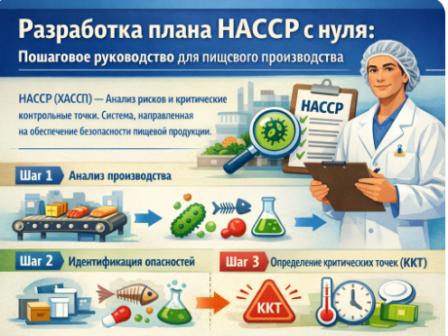 Разработка плана HACCP с нуля: пошаговое руководство для пищевого производства