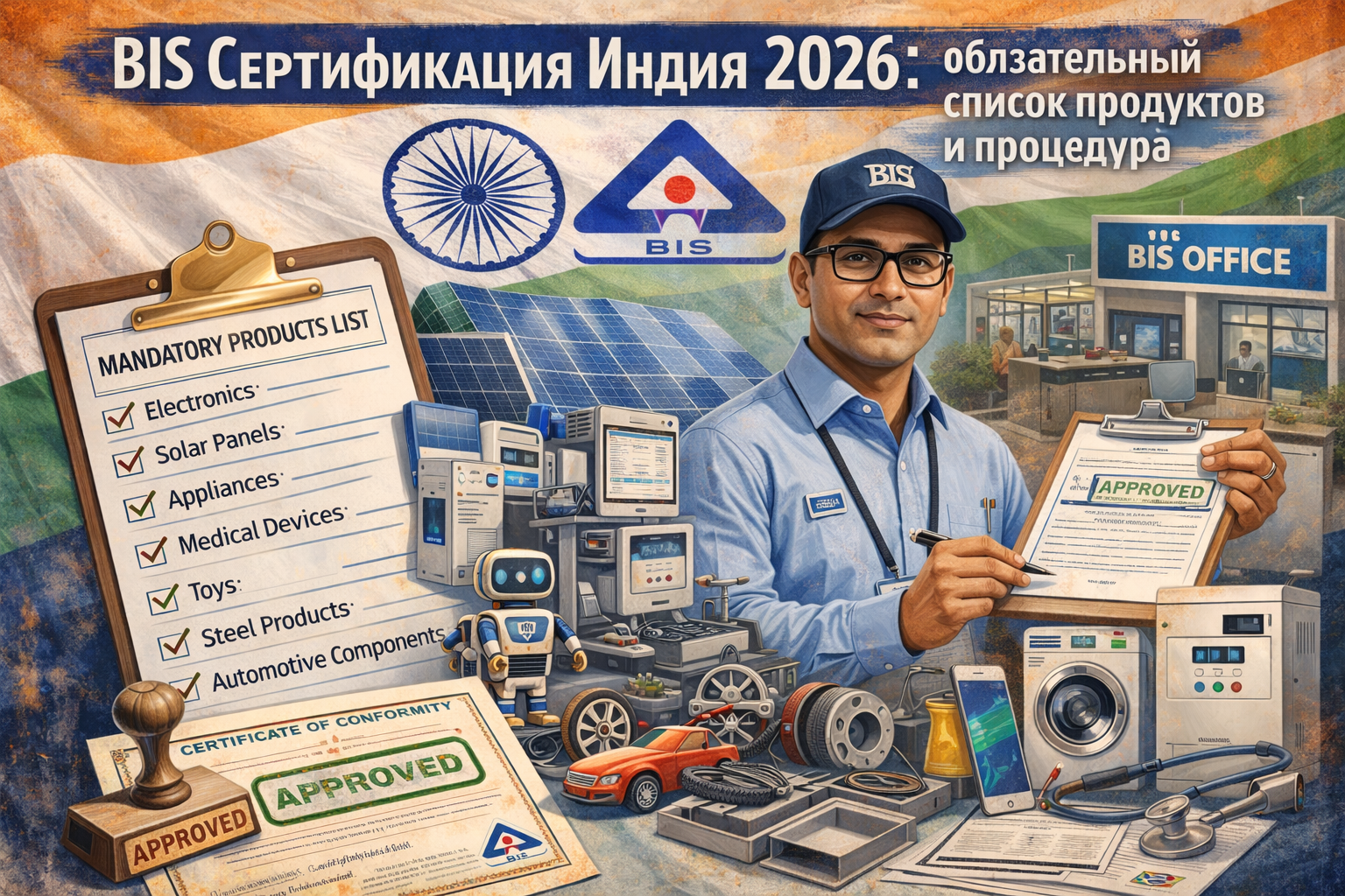 BIS сертификация Индия 2026: обязательный список продуктов и процедура
