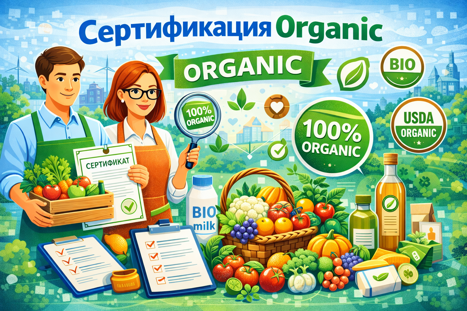 Органическая сертификация (Organic) — европейская маркировка «Зелёный лист» для экспорта