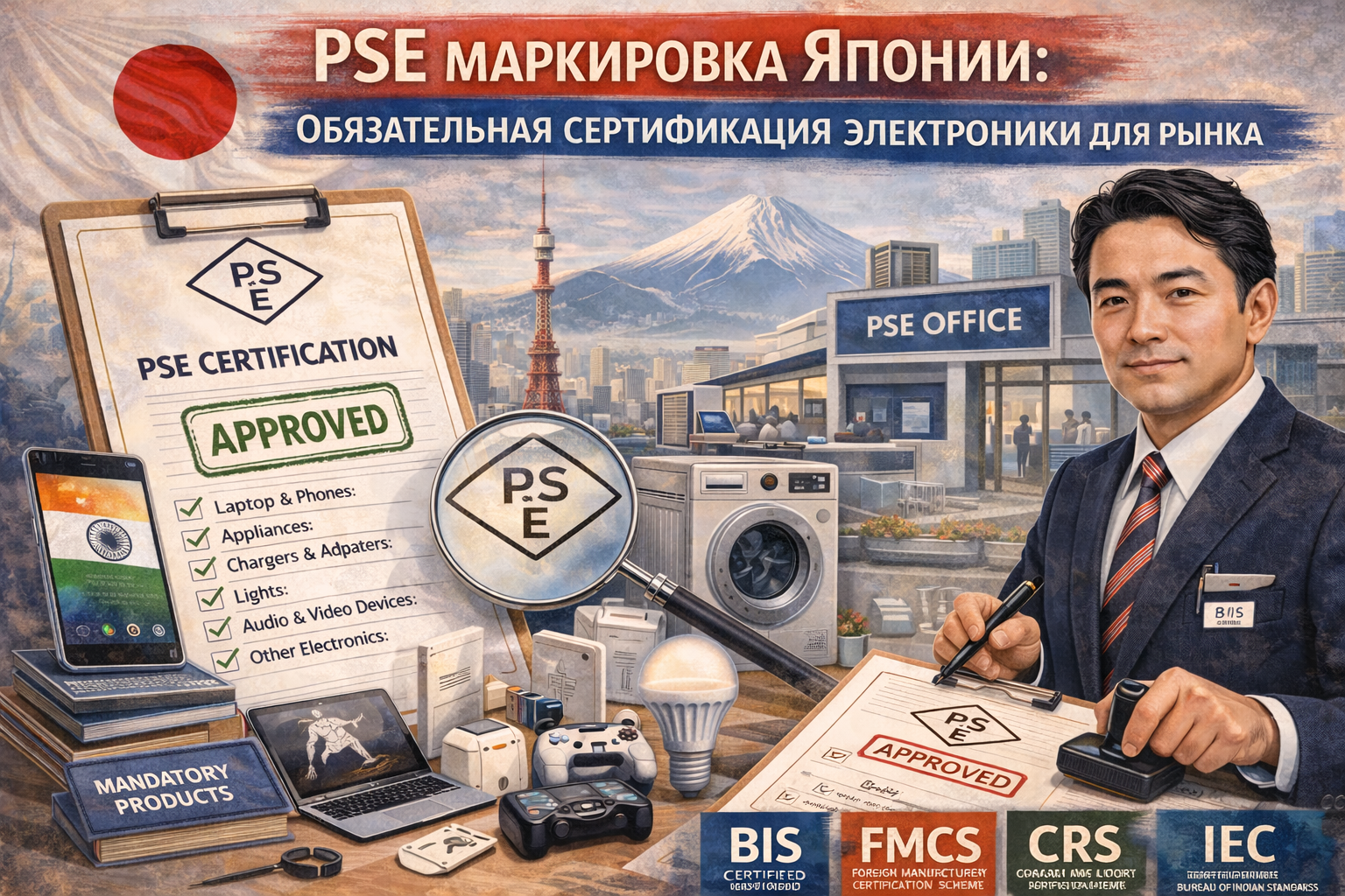 PSE маркировка Японии: обязательная сертификация электроники для рынка