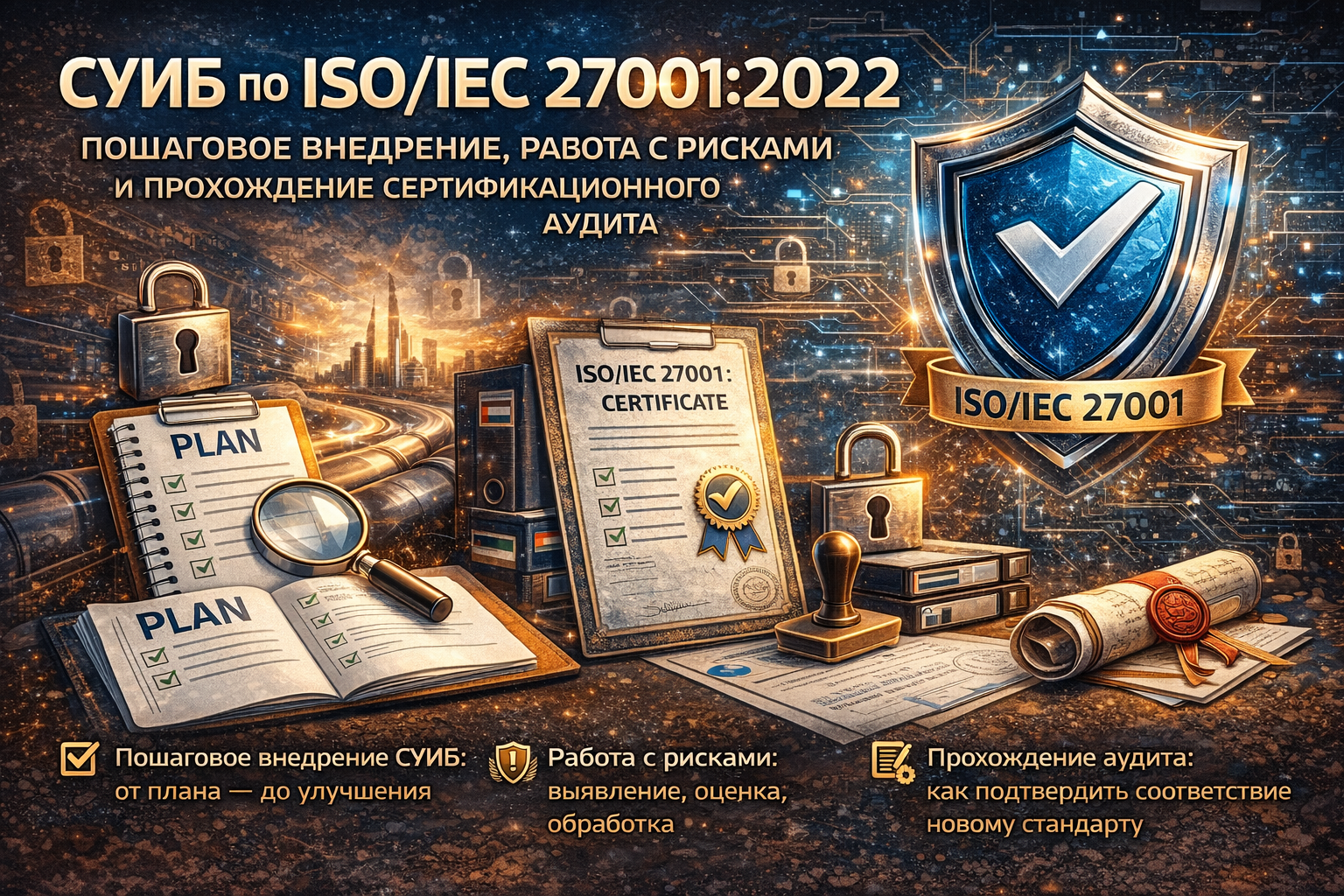 ISO/IEC 27001:2022: внедрение СУИБ, оценка рисков и сертификация