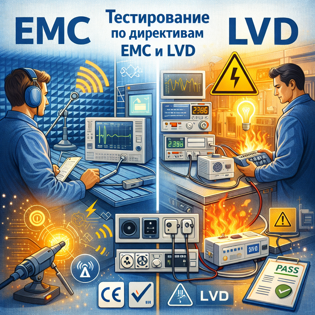 Тестирование по директивам EMC и LVD — испытания для CE маркировки и мирового экспорта