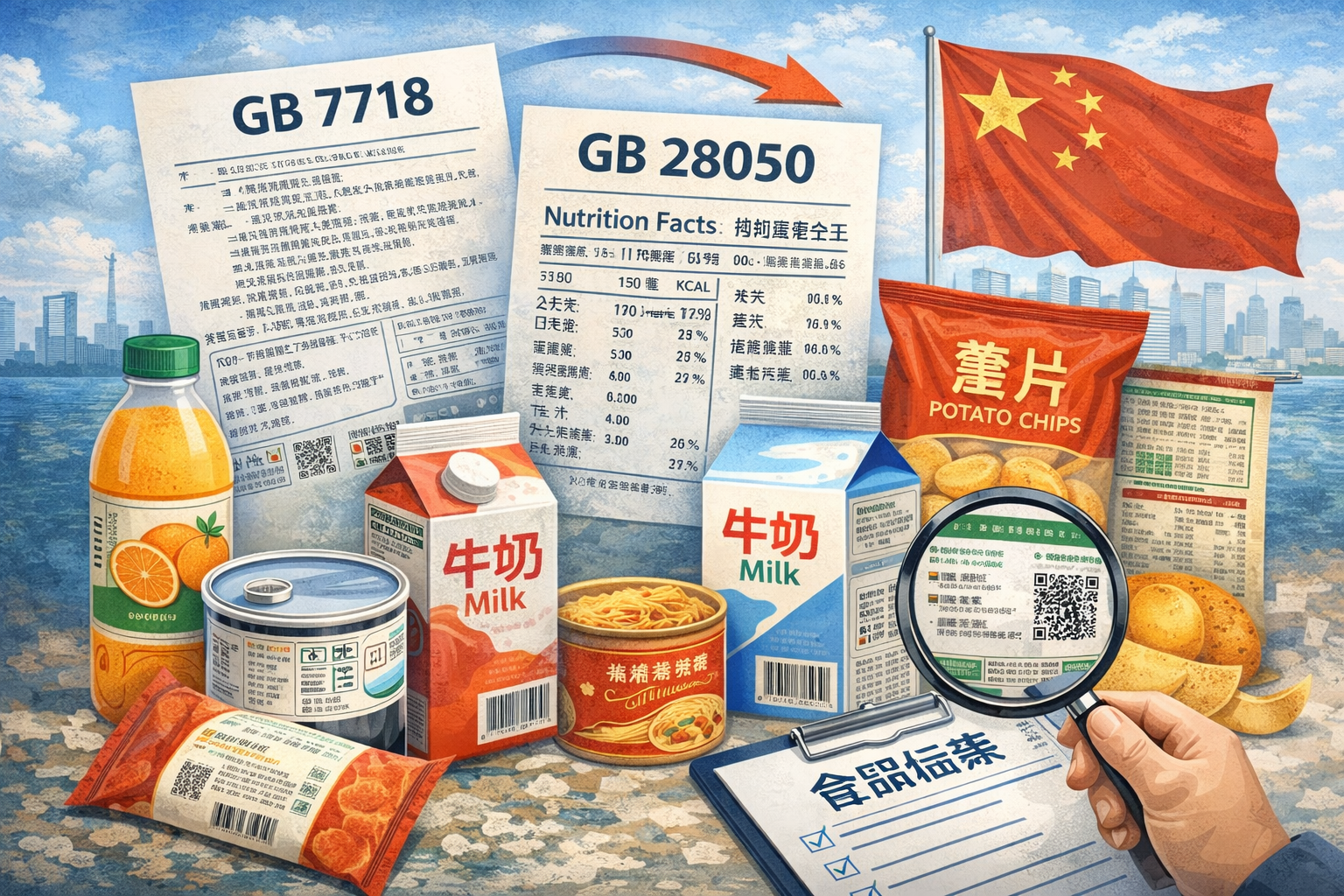 Требования к маркировке продуктов питания в Китае: GB 7718 и GB 28050