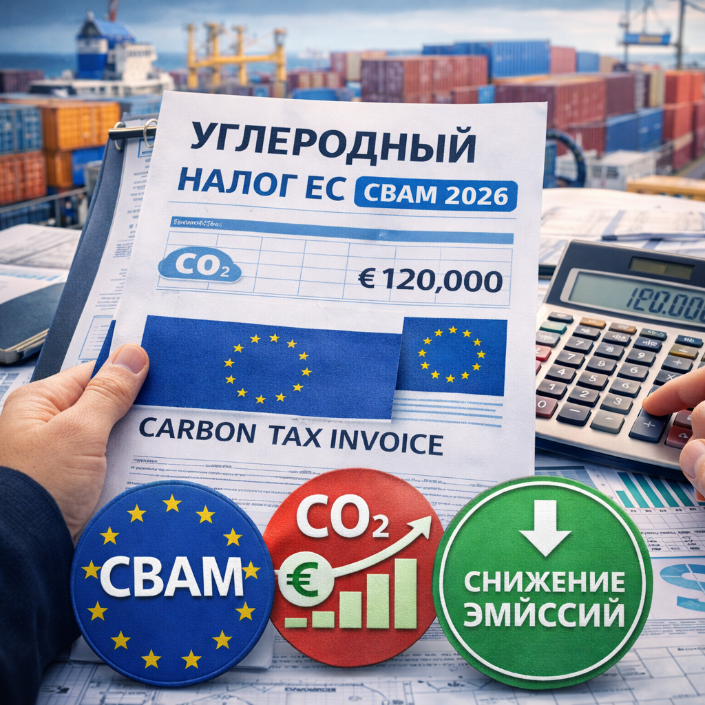 Углеродный налог ЕС CBAM 2026: кто платит, как рассчитать и как снизить нагрузку
