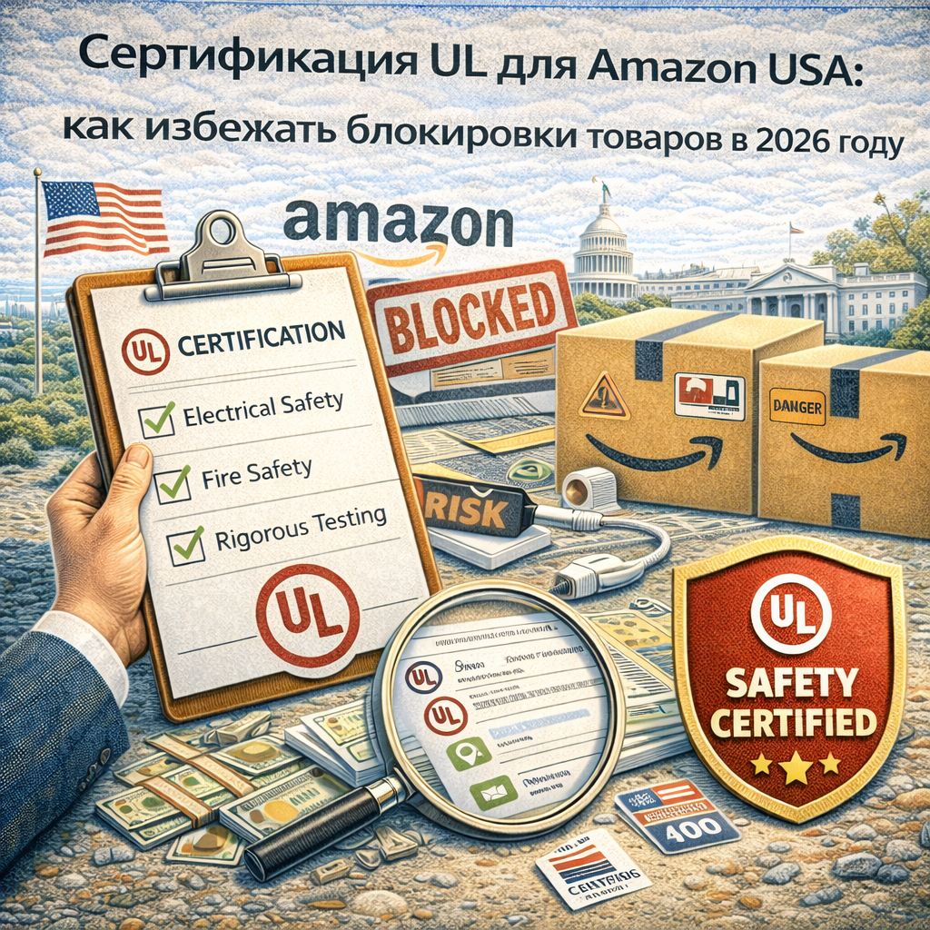 Сертификация UL для Amazon USA: как избежать блокировки товаров в 2026 году