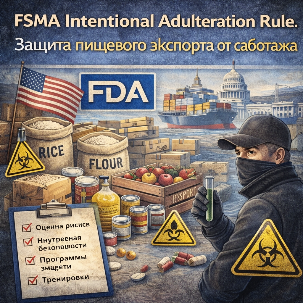 FSMA Intentional Adulteration Rule: Защита пищевого экспорта от саботажа