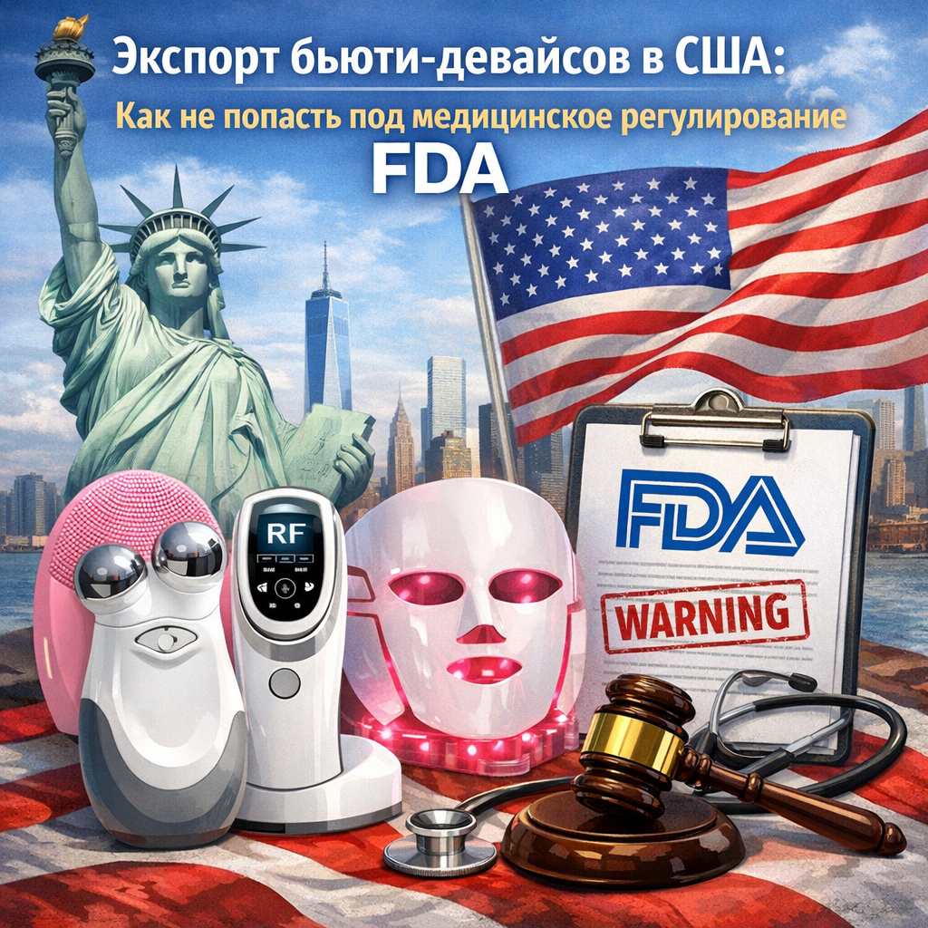 Экспорт бьюти-девайсов в США: Как не попасть под медицинское регулирование FDA