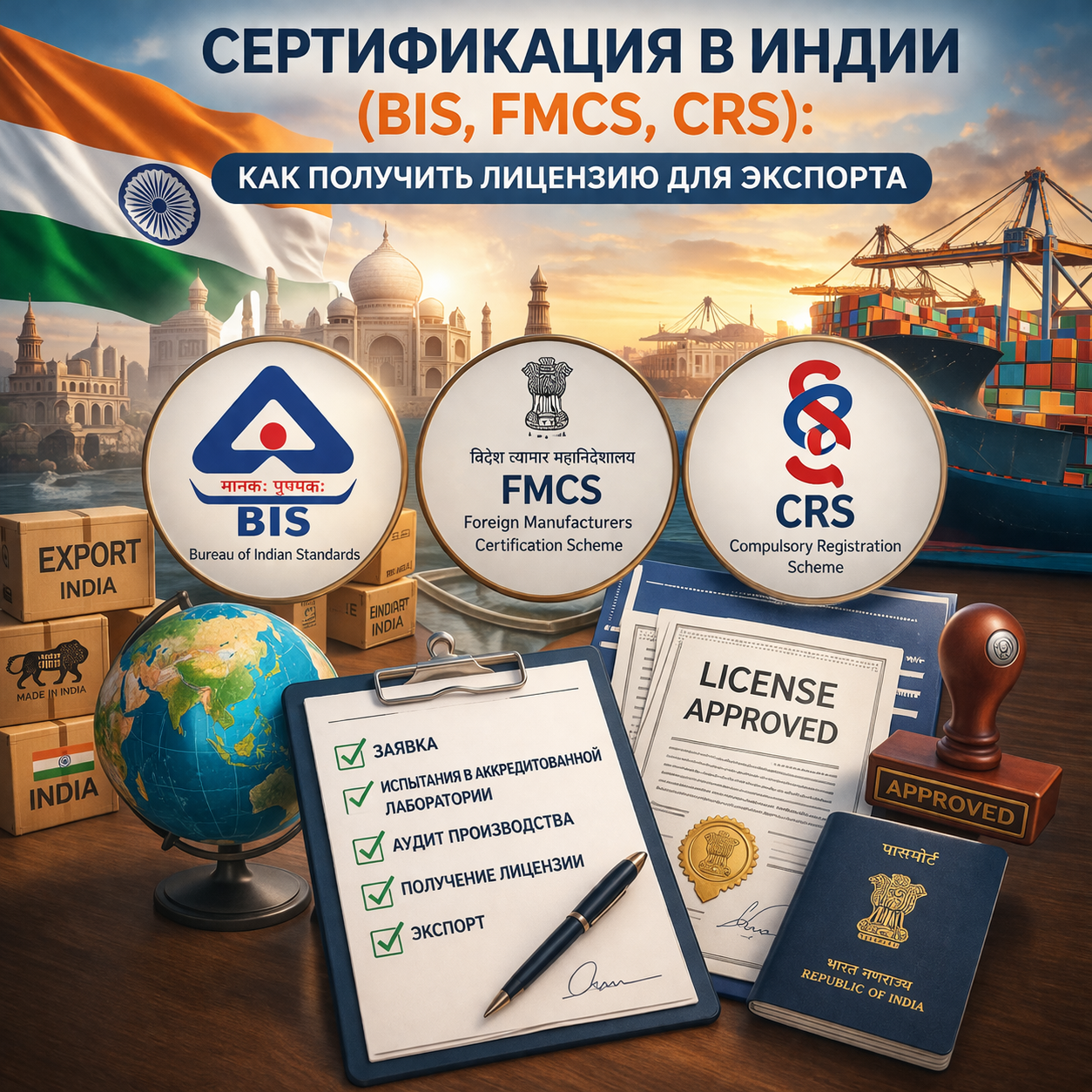 Сертификация в Индии (BIS, FMCS, CRS): как получить лицензию для экспорта