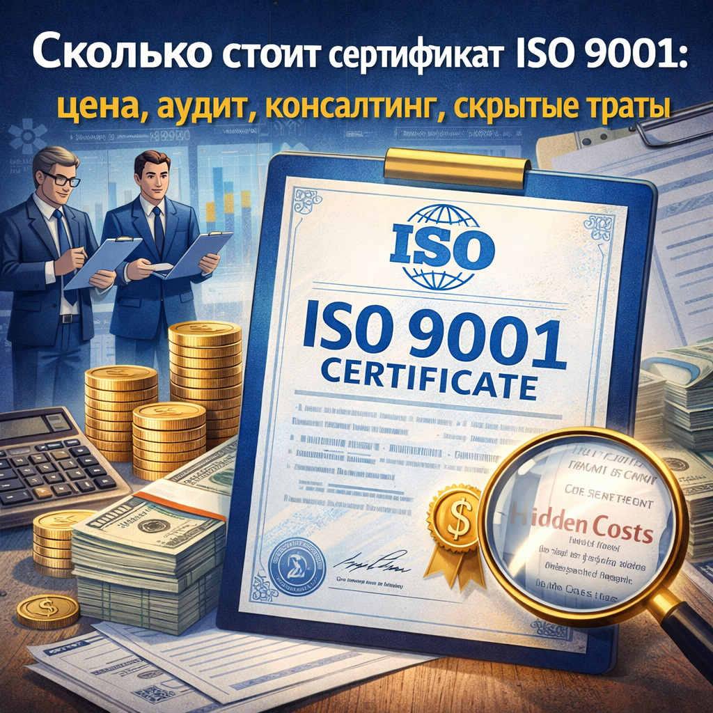 Сколько стоит сертификат ISO 9001: цена, аудит, консалтинг, скрытые траты