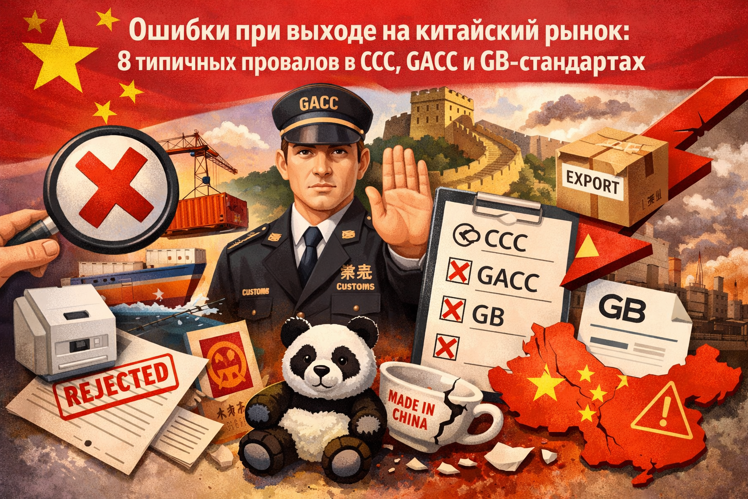 Ошибки при выходе на китайский рынок: 8 типичных провалов в CCC, GACC и GB-стандартах