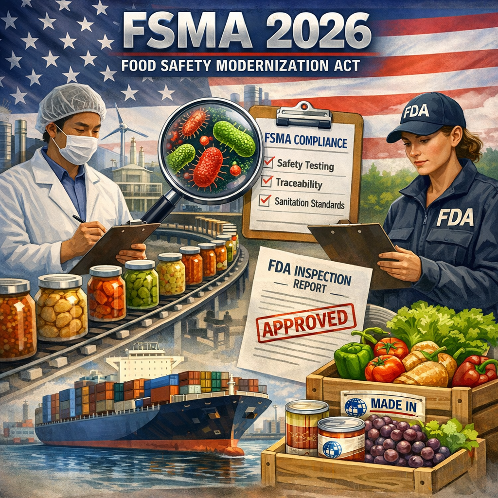 FSMA Food Safety Modernization Act (США) 2026: требования к иностранным производителям
