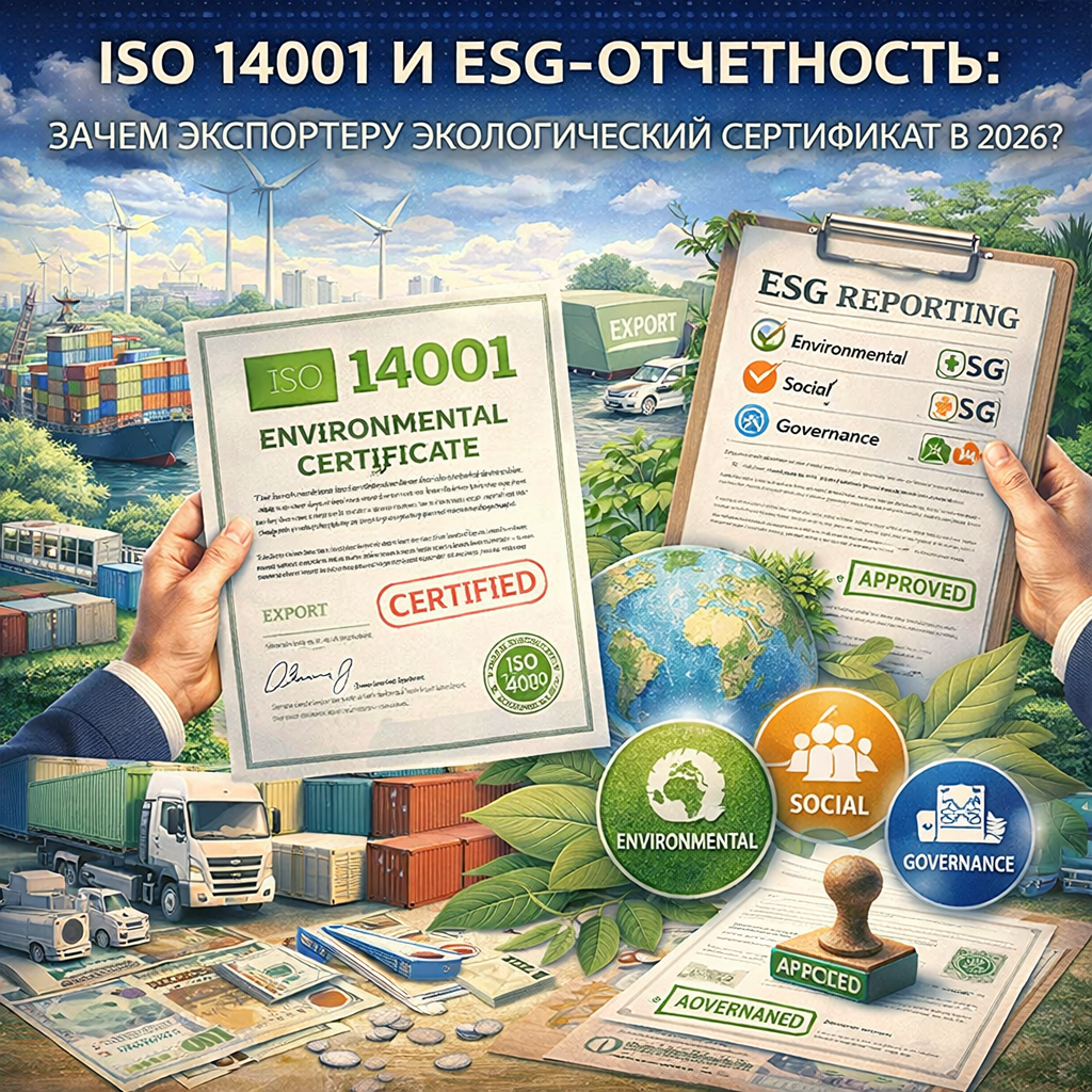 ISO 14001 и ESG-отчетность: зачем экспортеру экологический сертификат в 2026?