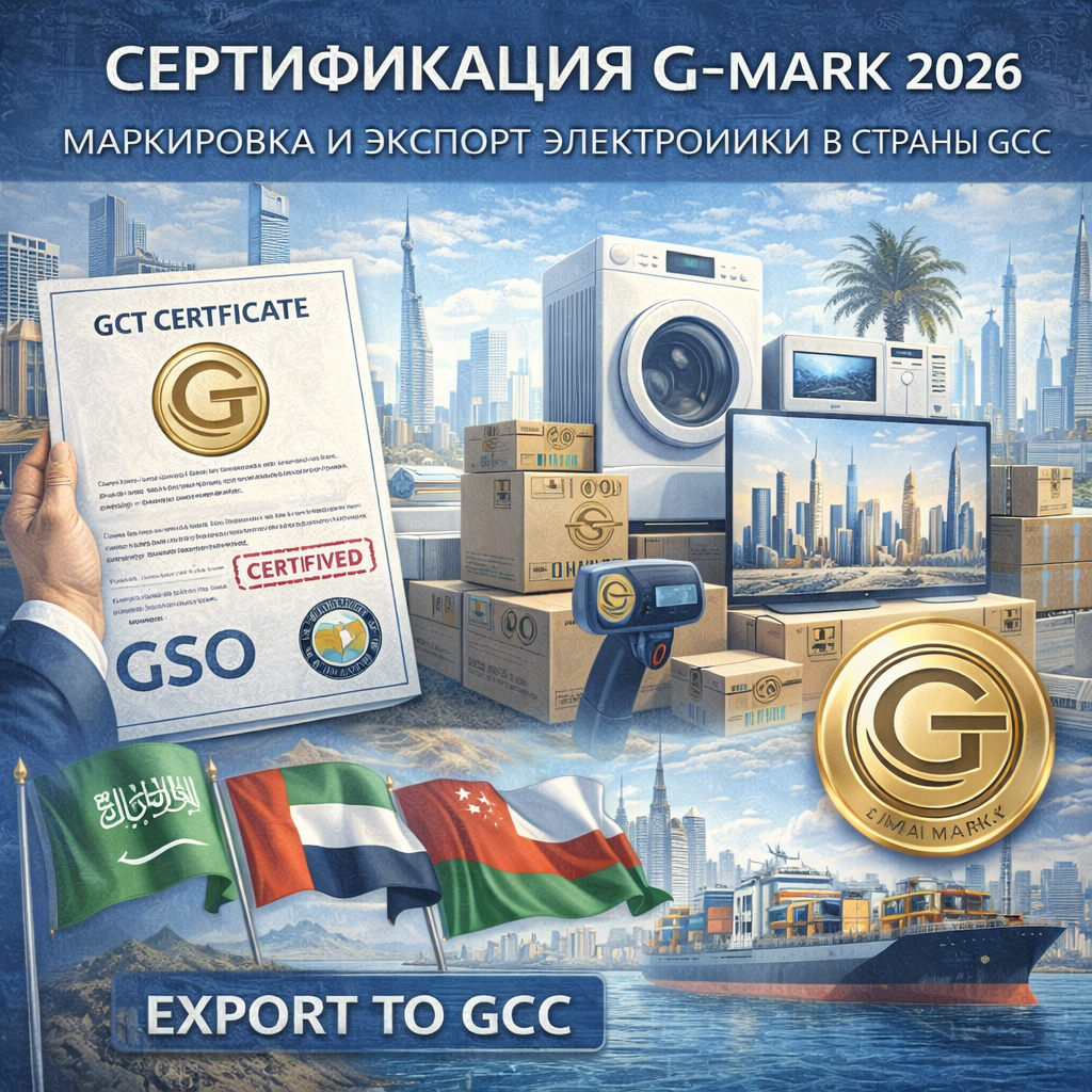 Сертификация G-Mark 2026: маркировка и экспорт электроники в страны GCC
