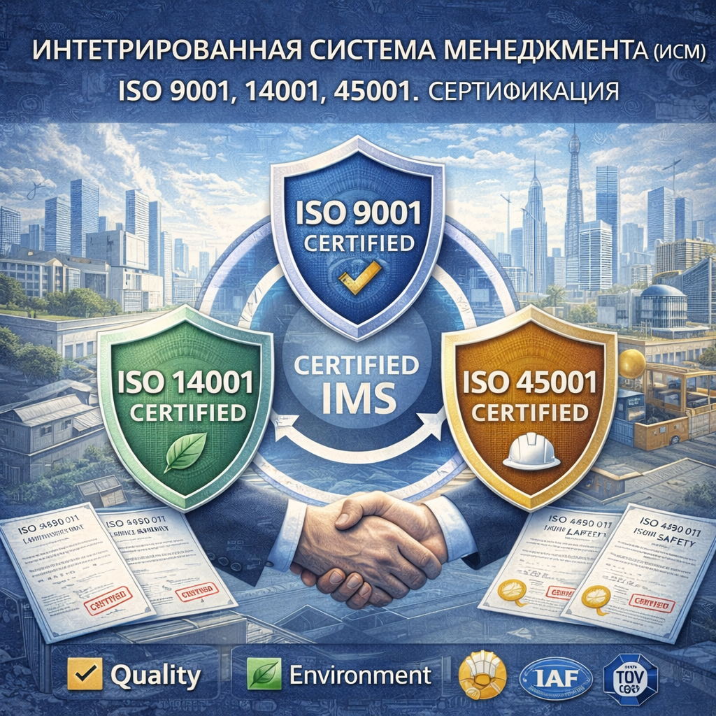Интегрированная система менеджмента (ИСМ): ISO 9001, 14001, 45001. Сертификация