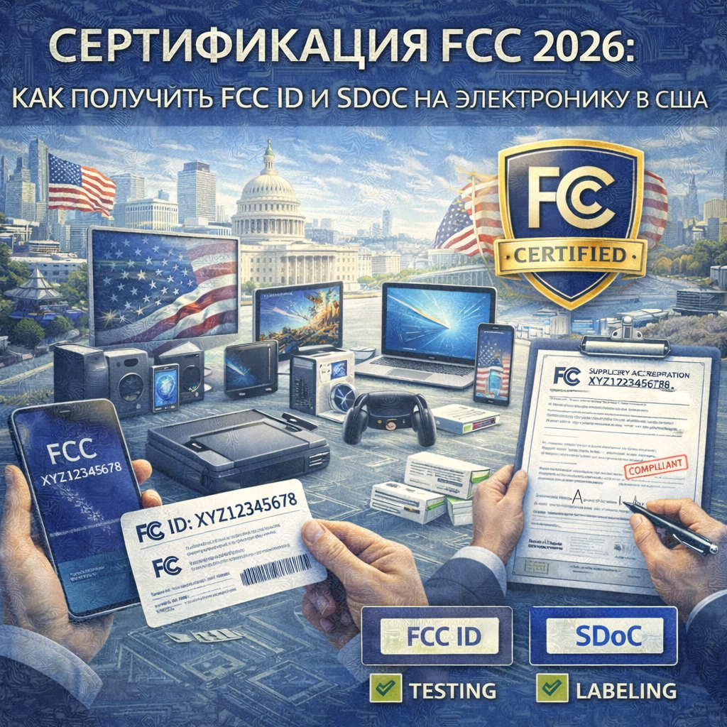 Сертификация FCC 2026: как получить FCC ID и SDoC на электронику в США