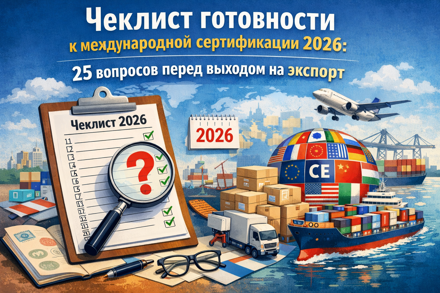 Чеклист готовности к международной сертификации 2026: 25 вопросов перед выходом на экспорт
