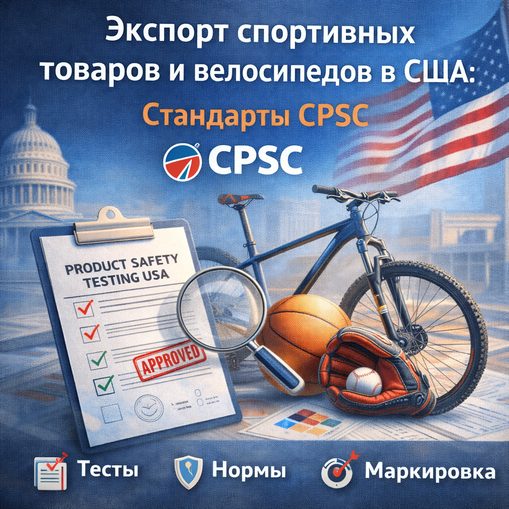 Экспорт спортивных товаров и велосипедов в США: Стандарты CPSC