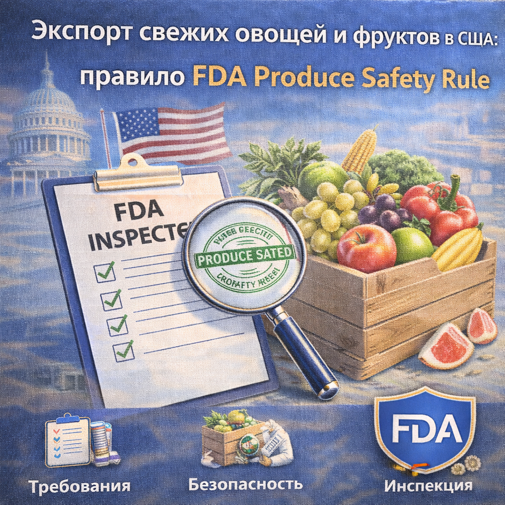 Экспорт свежих овощей и фруктов в США: правило FDA Produce Safety Rule