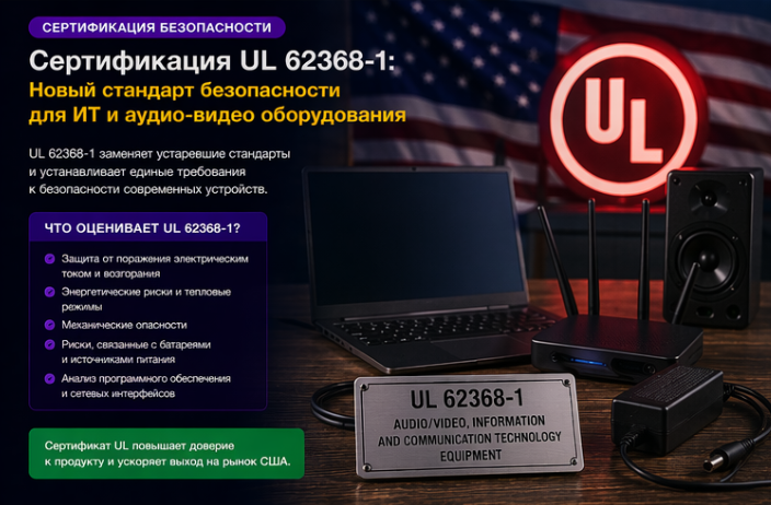 Сертификация UL 62368-1: Новый стандарт безопасности для ИТ и аудио-видео оборудования