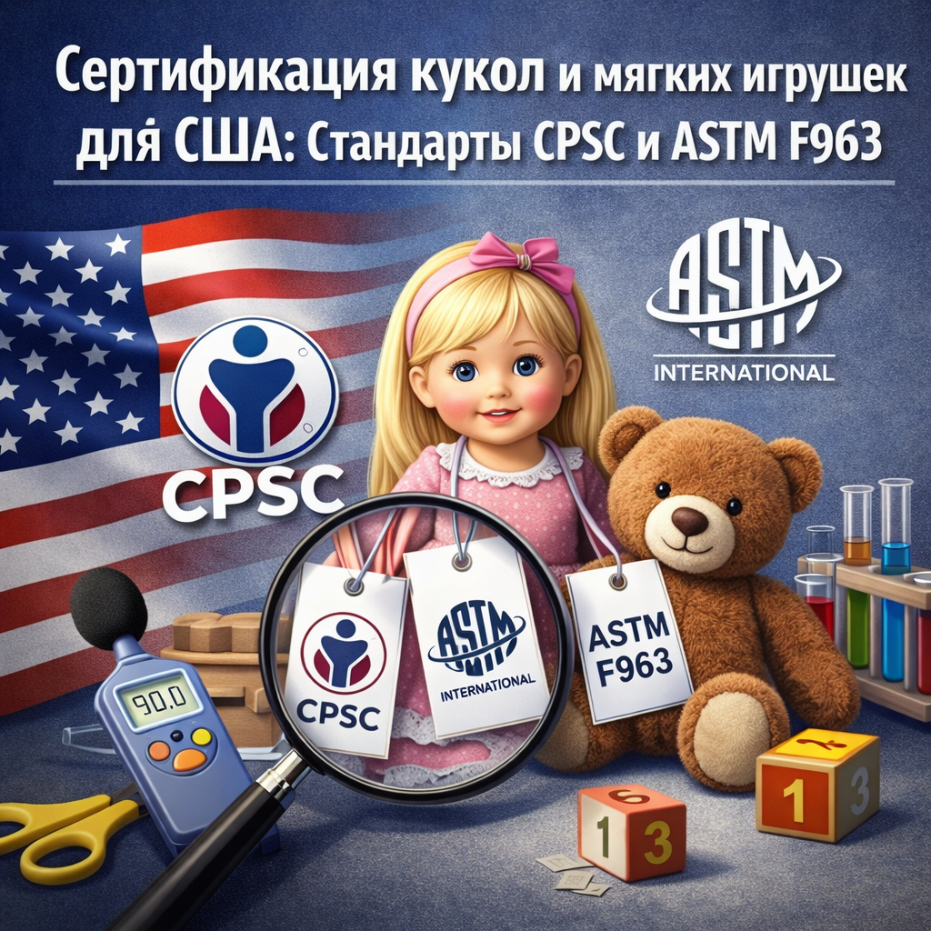 Сертификация кукол и мягких игрушек для США: Стандарты CPSC и ASTM F963