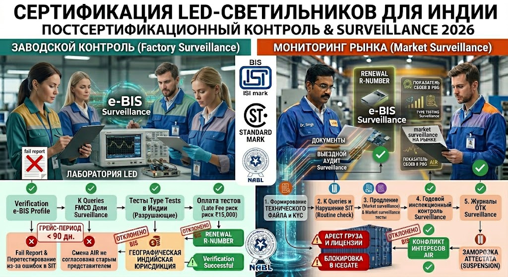 Сертификация LED-светильников и светодиодной продукции для Индии: регламент BIS CRS, стандарты и таможенные барьеры в 2026 году
