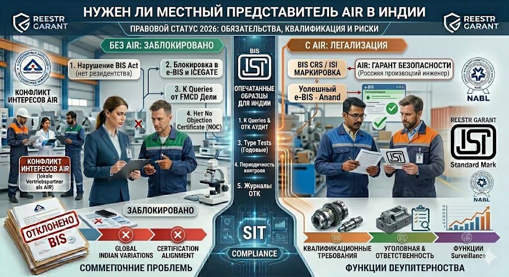 Нужен ли местный представитель AIR в Индии: правовой статус, риски и требования BIS в 2026 году