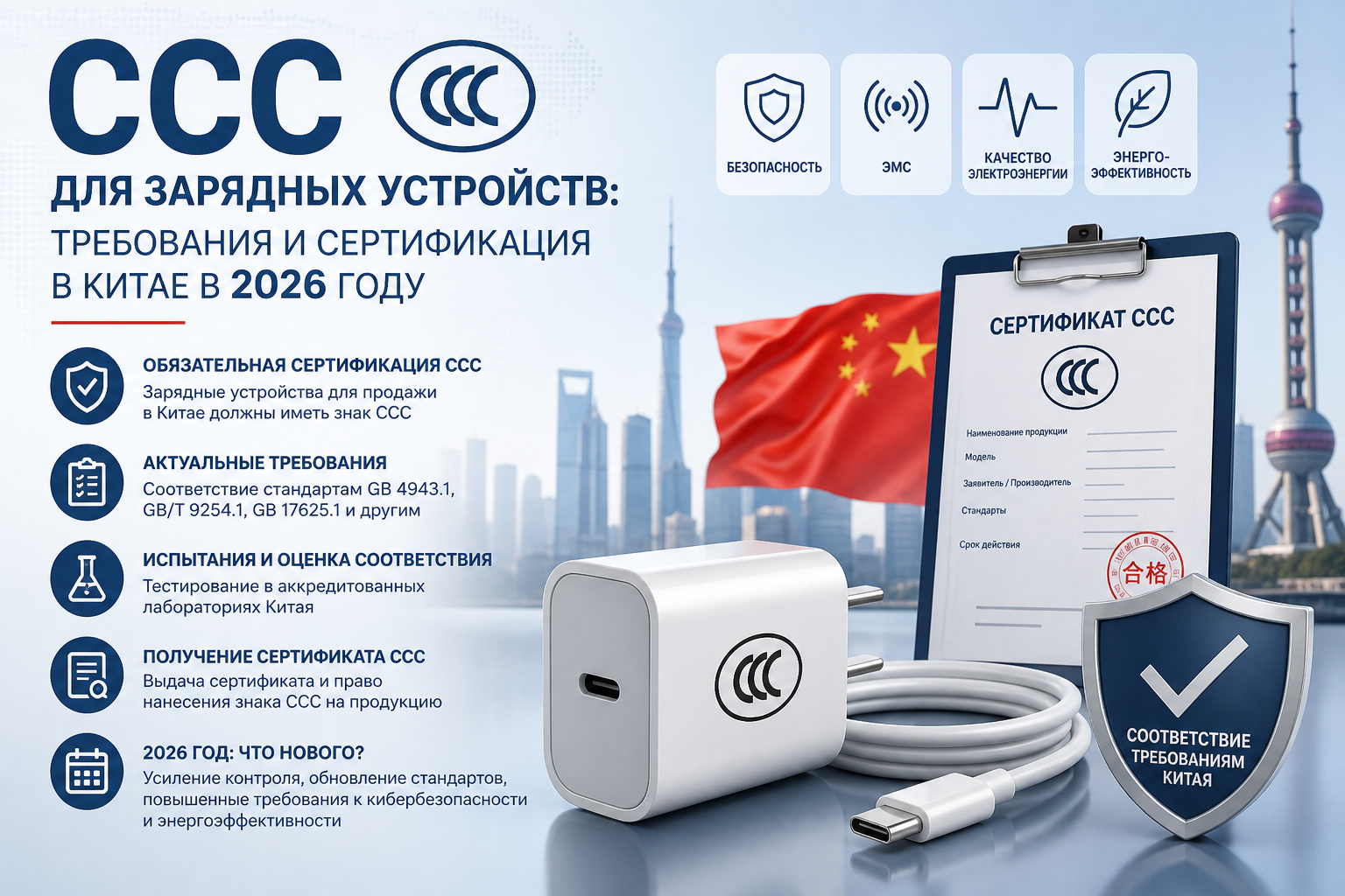 CCC для зарядных устройств