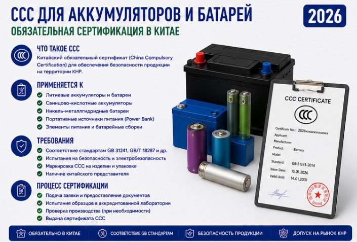 CCC для аккумуляторов и батарей