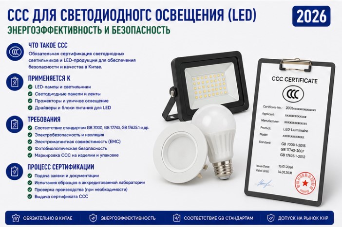 CCC для светодиодного освещения (LED)