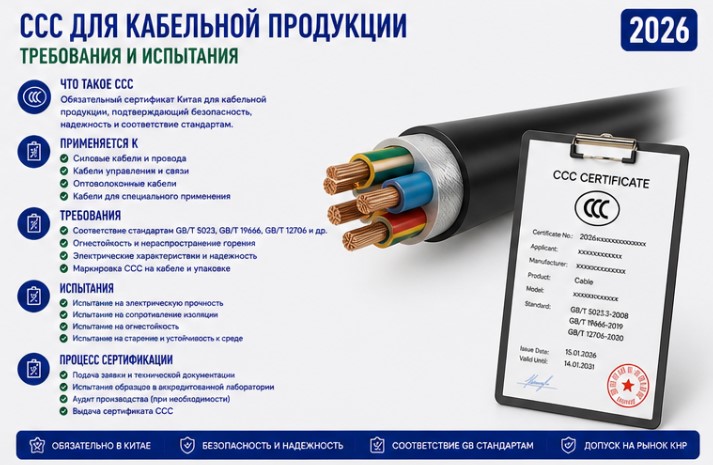 CCC для кабельной продукции: требования и испытания