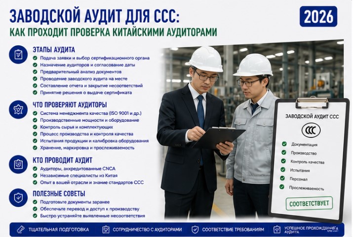 Заводской аудит для CCC: как проходит проверка китайскими аудиторами