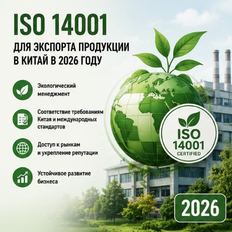 ISO 14001 для экспорта продукции в Китай в 2026 году