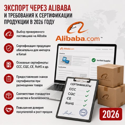 Экспорт через Alibaba и требования к сертификации продукции в 2026 году