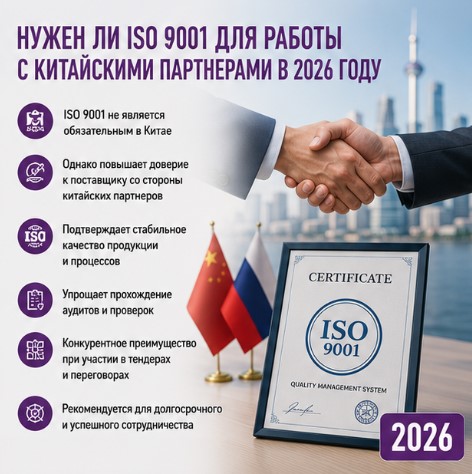 Нужен ли ISO 9001 для работы с китайскими партнерами в 2026 году