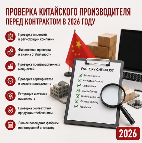 Проверка китайского производителя перед контрактом в 2026 году