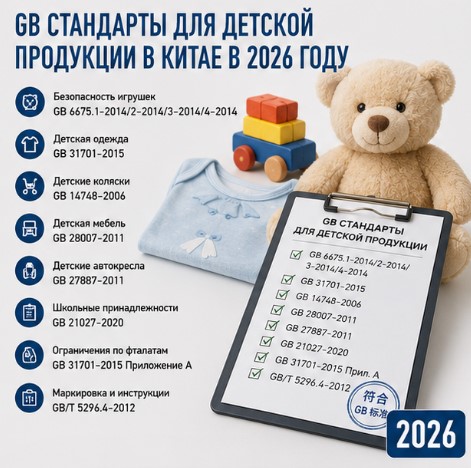 GB стандарты для детской продукции в Китае в 2026 году